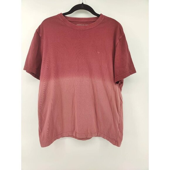 American Eagle Super Soft Ombre Logo Embroidered T-shirt Size M - Picture 1 of 9